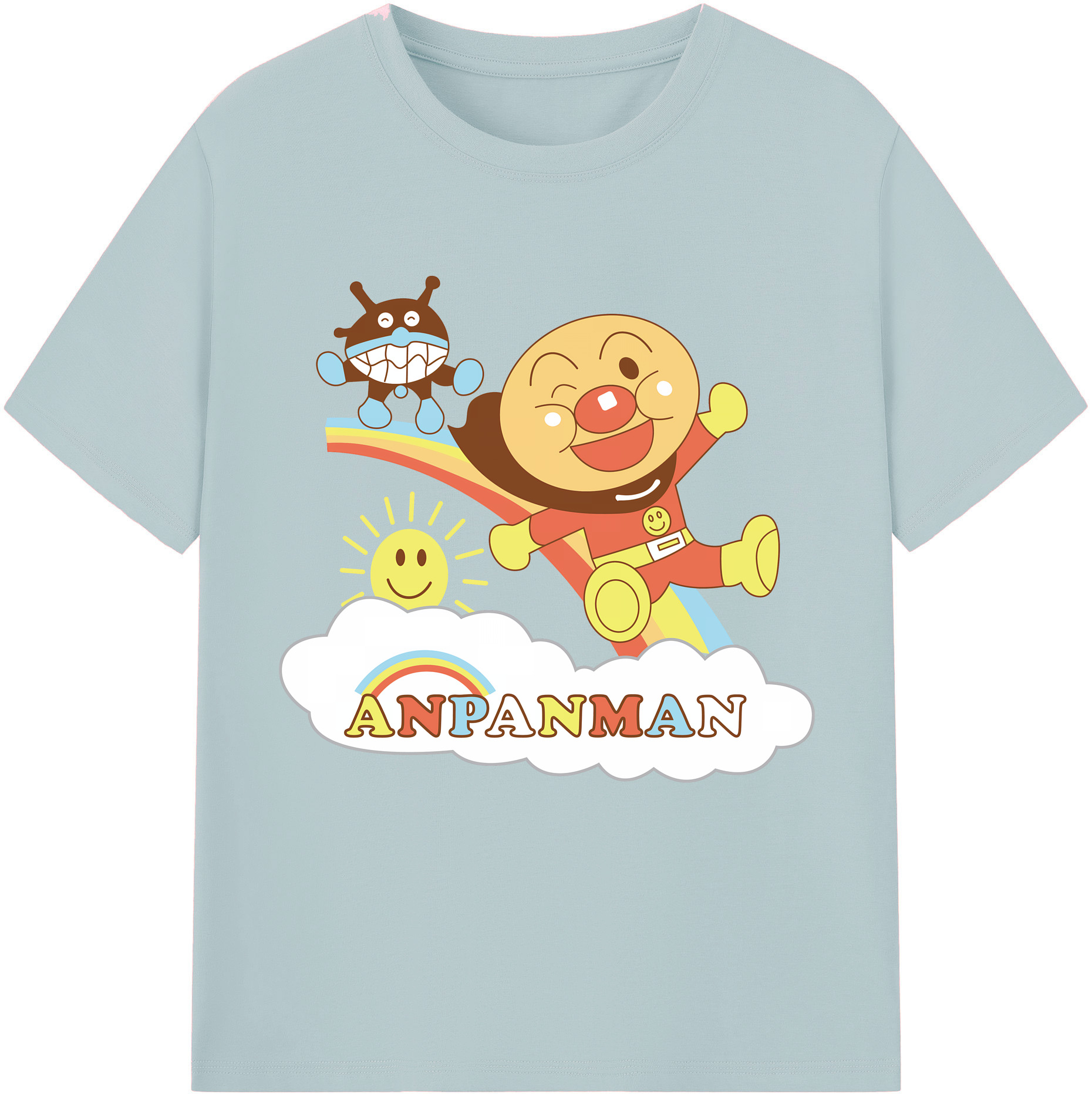 （画像用） アンパンマン Anpanman 綿100％半袖Tシャツ（フロントプリント）